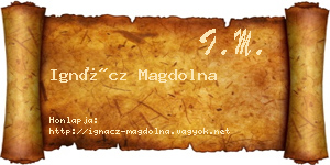 Ignácz Magdolna névjegykártya